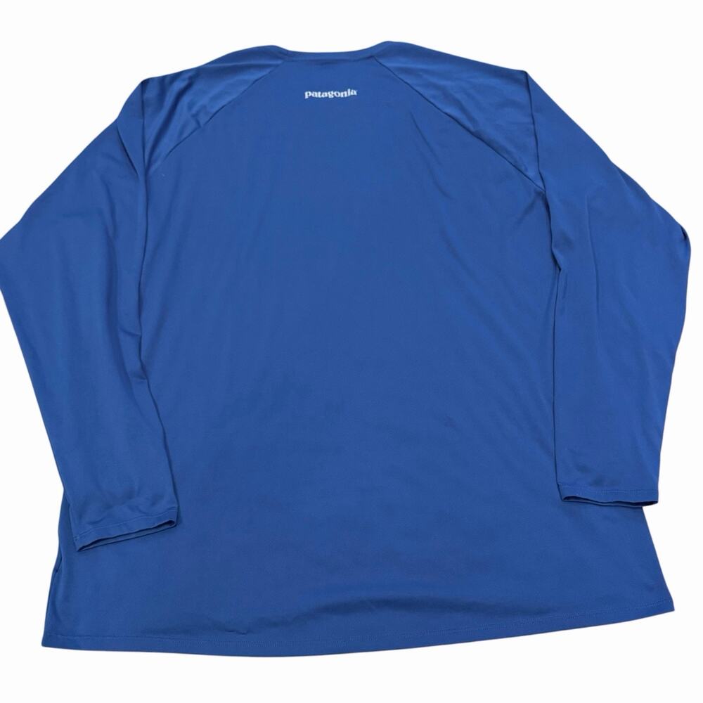 Patagonia Shirt Mens 3XL Blue Capilene Performance Baselayer Long Sleeve Y2K